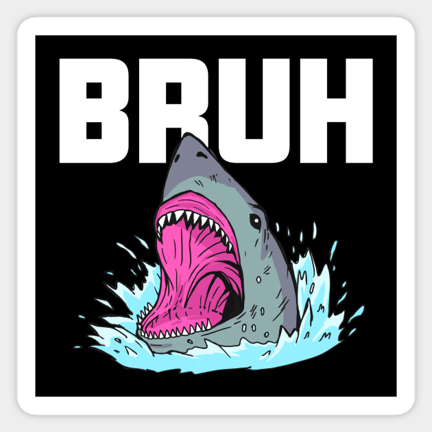 Bruh Shark Sticker by tommartinart